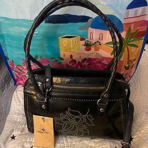 NWT Patricia Nash Calvi Navy satchel crossbody